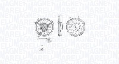 Вентилятор, охлаждение двигателя MAGNETI MARELLI 069422880010