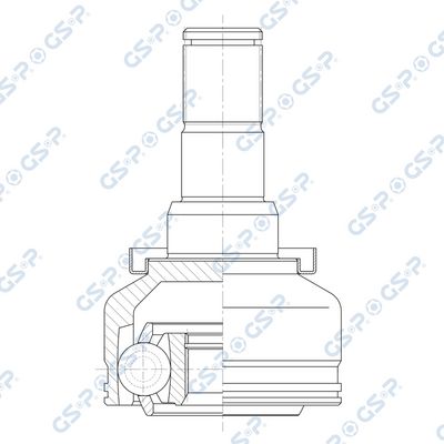 Шарнирный комплект, приводной вал GSP 602235