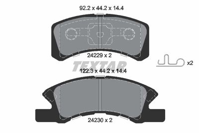 Комплект тормозных колодок, дисковый тормоз TEXTAR 2422901