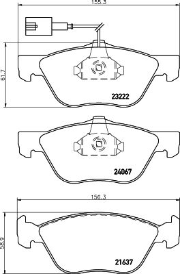 HELLA PAGID 8DB355011211 Bremžu uzliku kompl