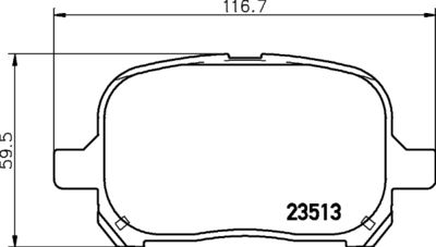 Bremžu uzliku kompl., Disku bremzes HELLA PAGID 8DB 355 009-351
