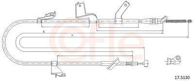 Тросик, cтояночный тормоз COFLE 92.17.5130