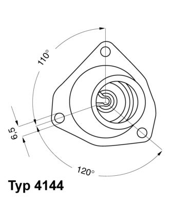 Termostats, Dzesēšanas šķidrums BorgWarner (Wahler) 4144.82D