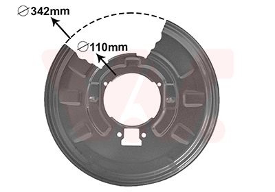 Dubļu sargs, Bremžu disks VAN WEZEL 0649374