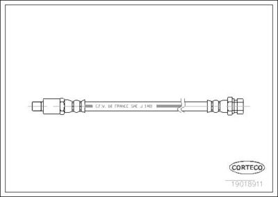 Тормозной шланг CORTECO 19018911