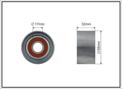 Натяжной ролик, ремень ГРМ CAFFARO 224-101