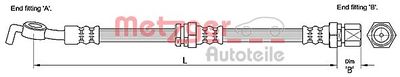 Bremžu šļūtene METZGER 4110193