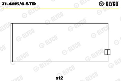 Шатунный подшипник GLYCO 71-4115/6 STD
