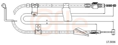 Тросик, cтояночный тормоз COFLE 92.17.5036