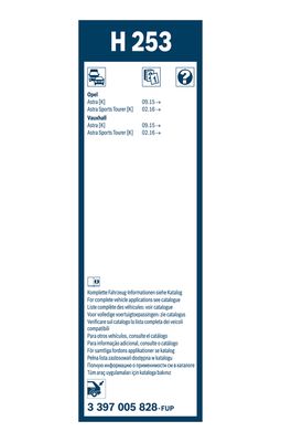 Щетка стеклоочистителя BOSCH 3397005828