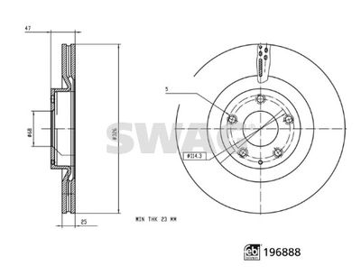Тормозной диск SWAG 33 11 2371