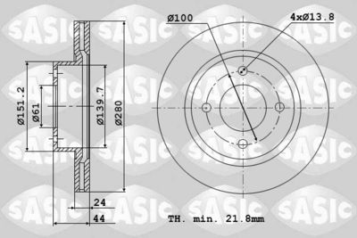 Bremžu diski SASIC 6104050