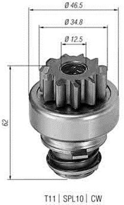 Ведущая шестерня, стартер MAGNETI MARELLI 940113020201