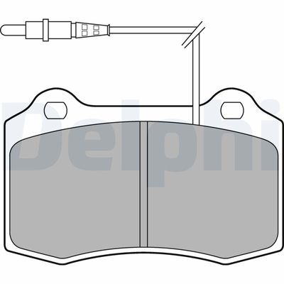 Комплект тормозных колодок, дисковый тормоз DELPHI LP1457