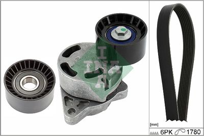 Ķīļrievu siksnu komplekts Schaeffler INA 529 0137 10