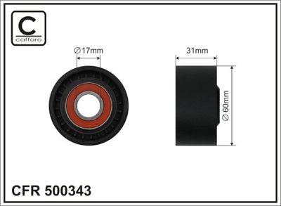 Spriegotājrullītis, Ķīļrievu siksna CAFFARO 500343