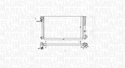 Радиатор, охлаждение двигателя MAGNETI MARELLI 350213186500