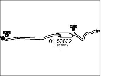 Vidējais izpl. gāzu trokšņa slāpētājs MTS 01.50632