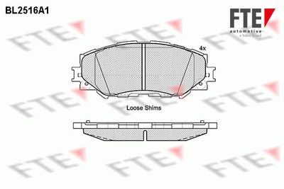 Bremžu uzliku kompl., Disku bremzes FTE 9010774