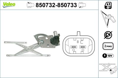 Стеклоподъемник VALEO 850732