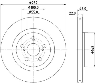 Bremžu diski HELLA PAGID 8DD 355 134-381