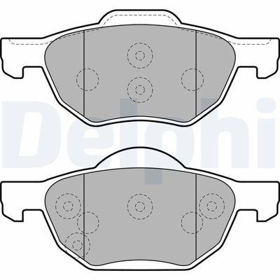 Комплект тормозных колодок, дисковый тормоз DELPHI LP1862