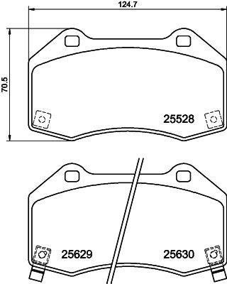 Bremžu uzliku kompl., Disku bremzes HELLA PAGID 8DB 355 025-891