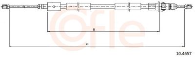 Тросик, cтояночный тормоз COFLE 10.4657