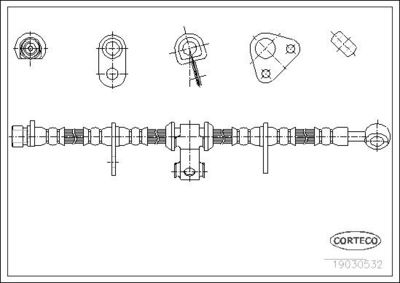 Bremžu šļūtene CORTECO 19030532