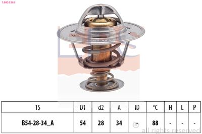 Термостат, охлаждающая жидкость EPS 1.880.536S