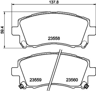HELLA PAGID 8DB355017291 Bremžu uzliku kompl