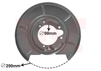 Dubļu sargs, Bremžu disks VAN WEZEL 0620374
