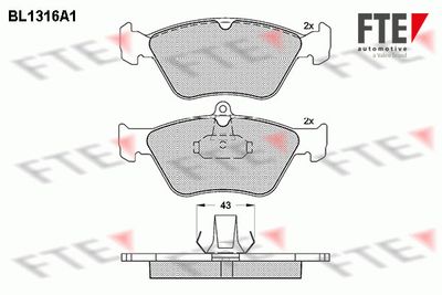 Bremžu uzliku kompl., Disku bremzes FTE 9010104