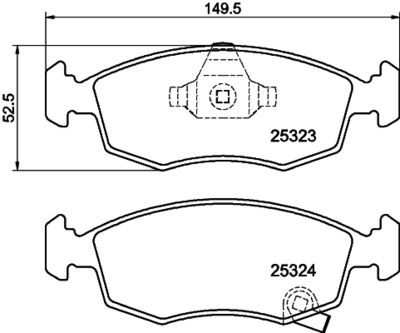 HELLA PAGID 8DB355016231 Bremžu uzliku kompl