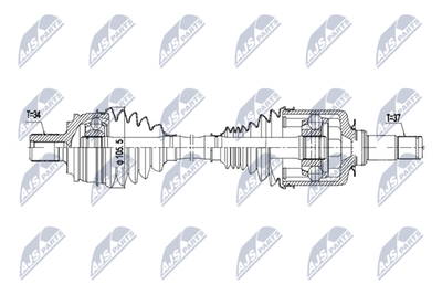 Приводной вал NTY NPW-ME-214
