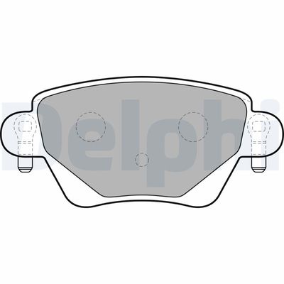 Комплект тормозных колодок, дисковый тормоз DELPHI LP1682