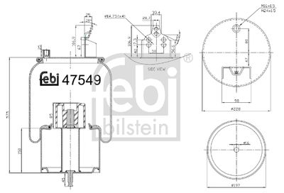 Pneimoatsperes spilvens, Pneimopiekare FEBI BILSTEIN 47549
