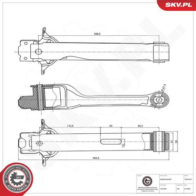 Подвеска, двигатель ESEN SKV 75SKV337