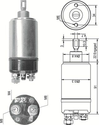 Ievilcējrelejs, Starteris MAGNETI MARELLI 940113050536