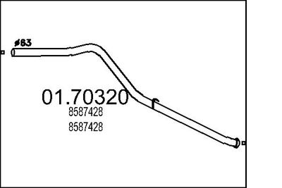 Труба выхлопного газа MTS 01.70320