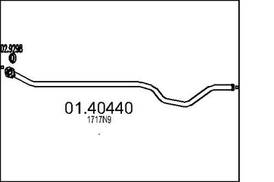 Труба выхлопного газа MTS 01.40440