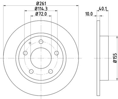 Bremžu diski HELLA PAGID 8DD 355 103-231