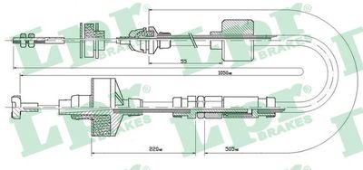 Трос, управление сцеплением LPR C0309C