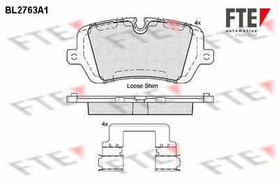 Bremžu uzliku kompl., Disku bremzes FTE 9010970