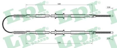Тросик, cтояночный тормоз LPR C0179B