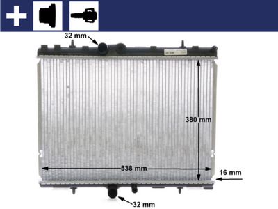 Радиатор, охлаждение двигателя MAHLE CR 1501 000S