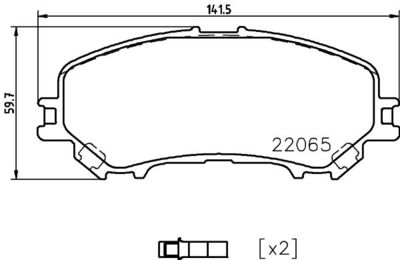 Bremžu uzliku kompl., Disku bremzes HELLA PAGID 8DB 355 021-861