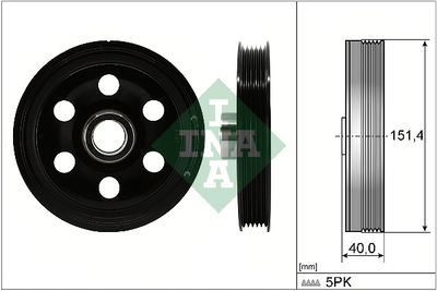 Ременный шкив, коленчатый вал Schaeffler INA 544 0165 10