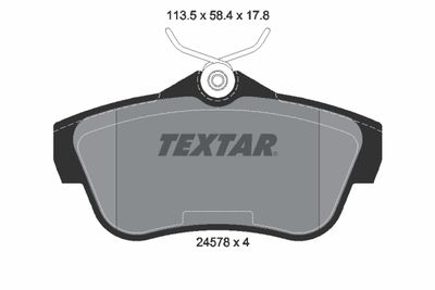Bremžu uzliku kompl., Disku bremzes TEXTAR 2457803
