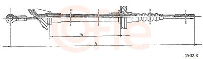 Трос, управление сцеплением COFLE 92.1902.3